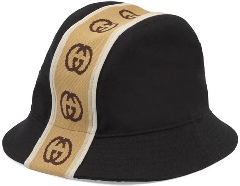 black gucci hat stripe down middle